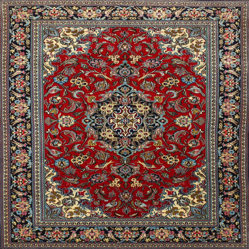 Bloomsbury Market Zioutas Traditional Red/Teal/Gray Area Rug Wayfair